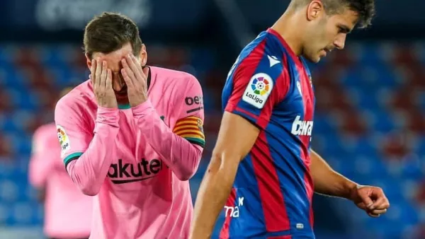 Барселона упустила возможность возглавить Ла Лигу, пропустив от Леванте три мяча (Видео)