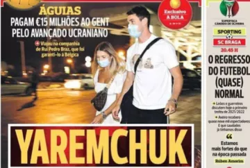 В Португалии сообщили о пятилетнем контракте Яремчука с Бенфикой 