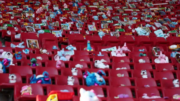176 мягких игрушек на трибунах: во время матча Шахтера и Олимпиакоса почтили память погибших детей на войне в Украине