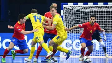Сборная Украины по футзалу не смогла завоевать медаль чемпионата Европы: желто-синие уступили Испании в матче за бронзу