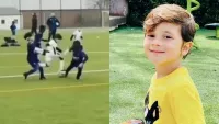 «Фейковый» сын Месси поразил своей топ-техникой, пройдя несколько соперников и забив гол в девятку: видео момента