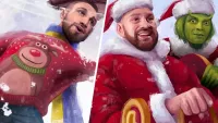 Фьюри в роли Санта Клауса, Усик — Гринча: художник Уорд создал рождественскую картину, посвященную главным событиям бокса в 2021 году
