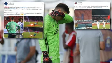Скандал в матче чемпионата Боснии: фанаты Бораца поддержали россию и бросили файер во вратаря