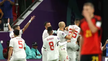 Лунину на радость: Куртуа пропустил два штрафных от Марокко – видео заслуженного поражения Бельгии на ЧМ-2022