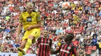 Видеообзор матча Байер — Боруссия Дортмунд — 3:4: дубль Холанда из семи обеспечил волевую победу «шмелей»