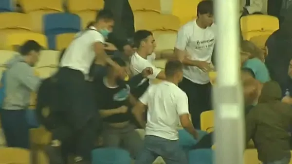 Первый пошел: фанату, набросившемуся на зрителей во время матча Динамо и Александрии, предъявили подозрение в хулиганстве