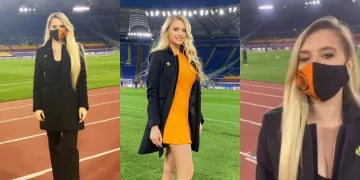 Украинская ведущая поразила итальянские СМИ своей красотой на матче Рома - Шахтёр