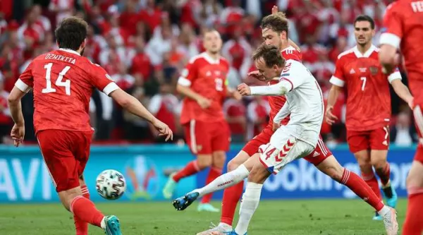 Россия разгромно проиграла Дании и заняла последнее место в группе В на Евро (Видео)