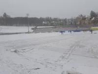 Снегопад во Львове. Матч Рух—Десна под угрозой срыва