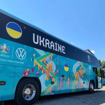 УАФ показала новый автобус сборной Украины на Евро-2020 от Volkswagen (Фото)